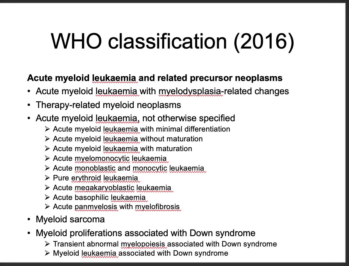 Tags classification leukemia WHO