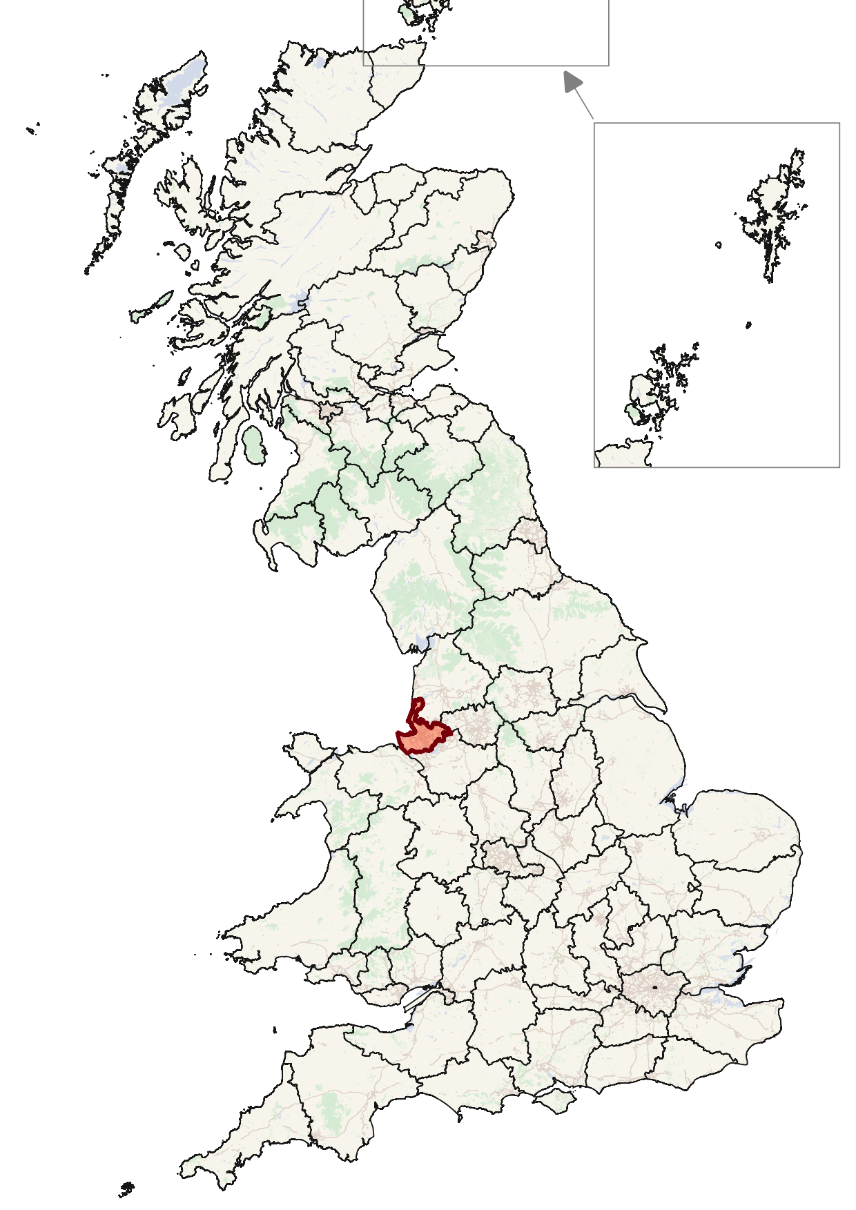 Merseyside Location Map